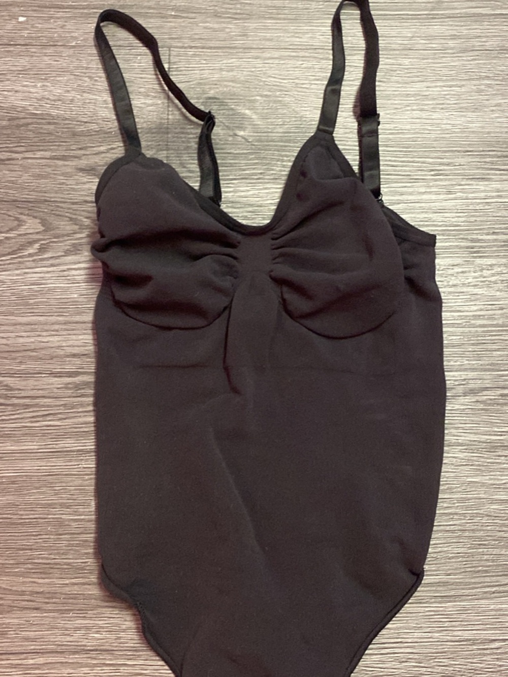 SKIMS Black Scoop-Neck Bodysuit